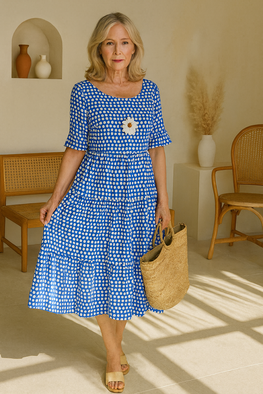 Noémie™ — Vestido midi fluido, elegante y natural