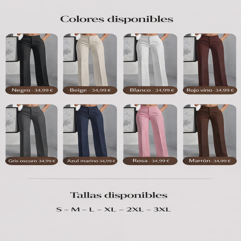 Jessica | Pantalón Elegante de Cintura Alta