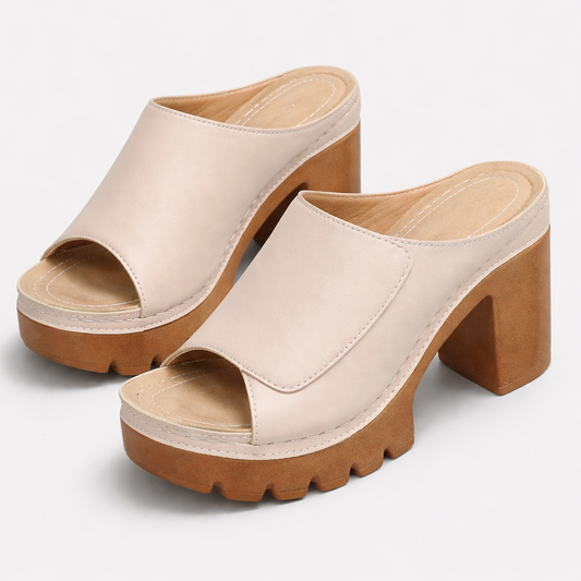 Cléophée™ — Zapatillas con tacón grueso, plataforma y suela dentada, de estilo urbano