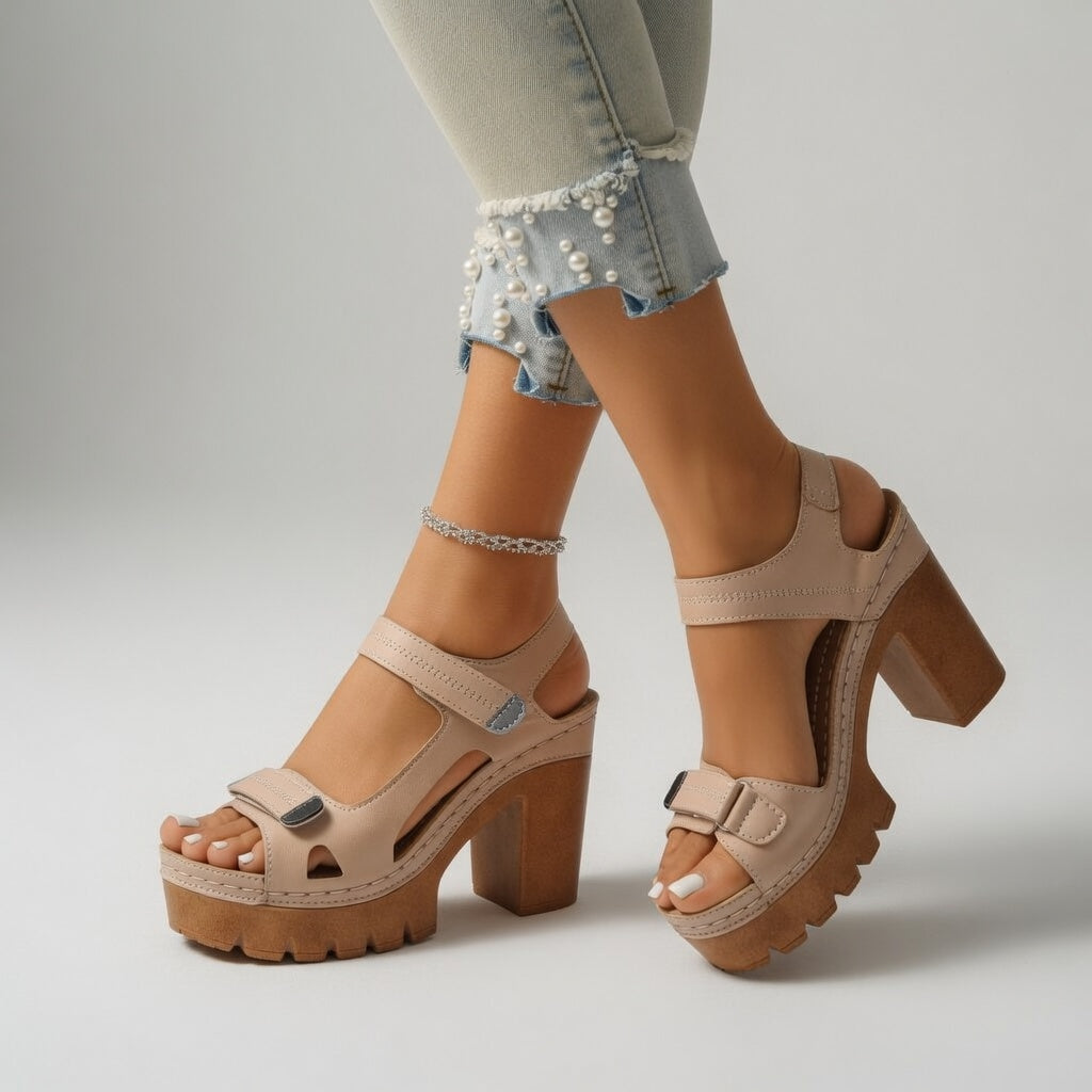 Célimène™ — Sandalias de tacón grueso con plataforma y estilo urbano