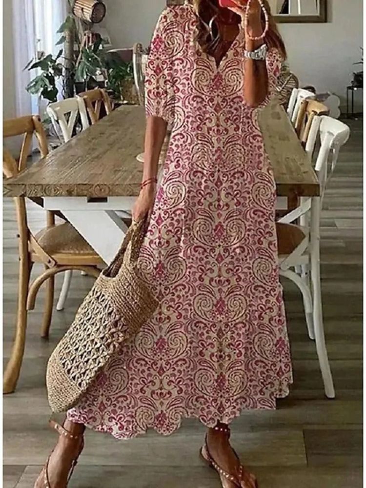 Élodie™ — Elegante vestido largo de terciopelo con estampado floral