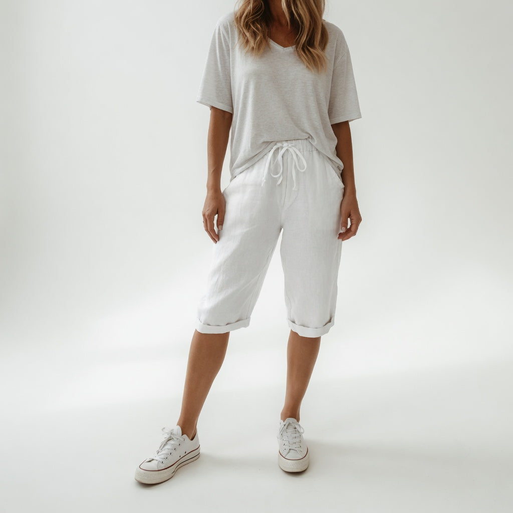 Fernande™ — Bermudas de algodón 100 %, de estilo desenfadado y veraniego