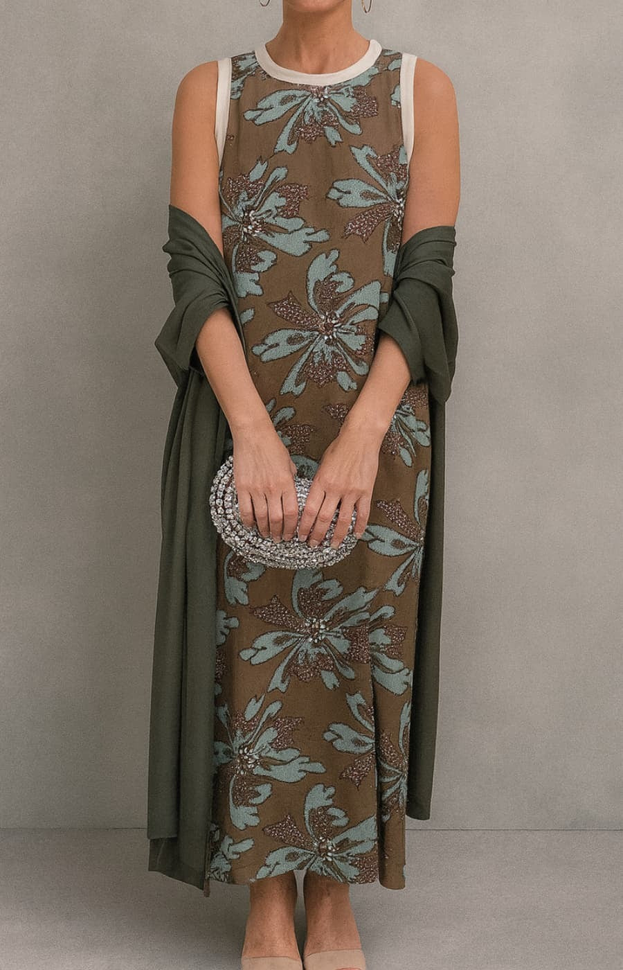 Amanda| Vestido Informal con Stola Elegante