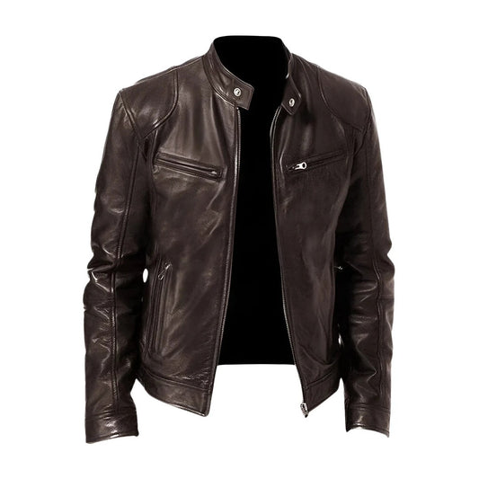 Sony| Chaqueta De Cuero Estilo Moderno