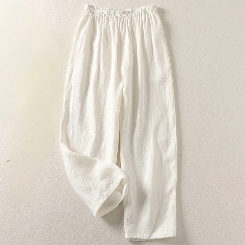 Amalia™ — Pantalones holgados de algodón y lino