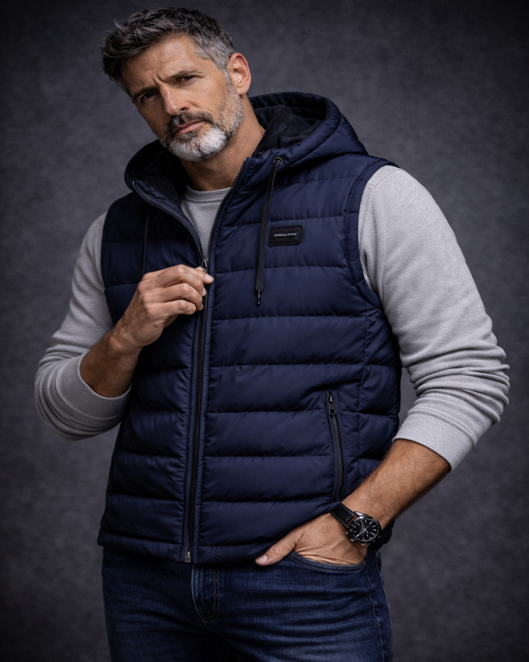 Rike| Chaleco con capucha