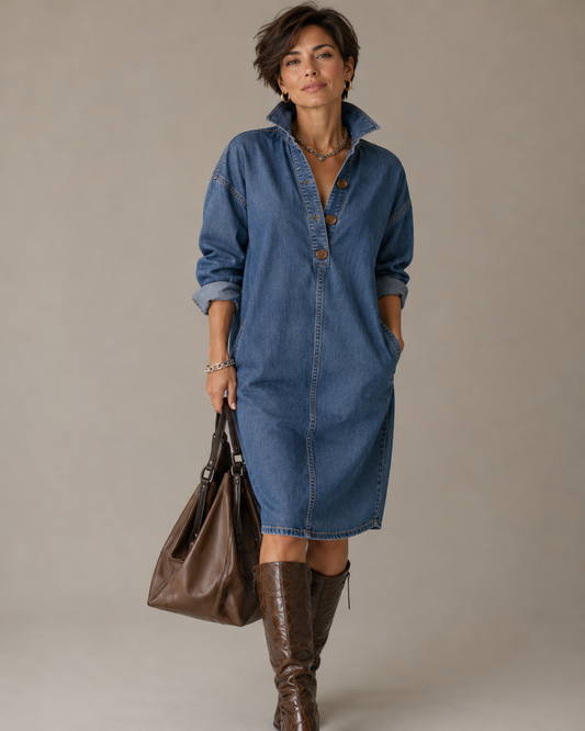 Carly| Vestido vaquero casual
