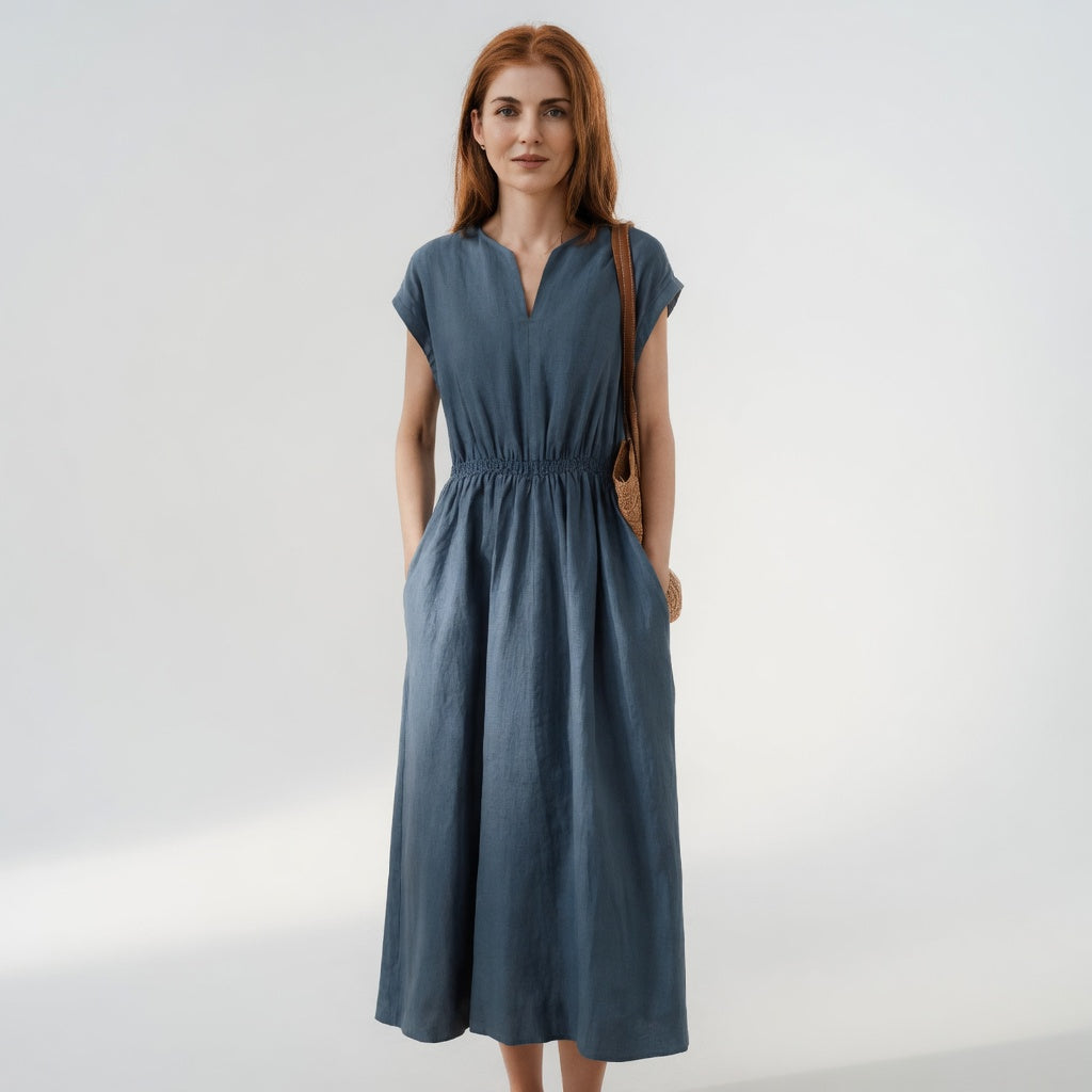 Lina — Vestido fluido y elegante de mezcla de lino