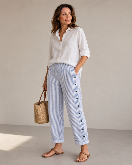 Pantalón fluido que estiliza – cómodo y perfecto para verano