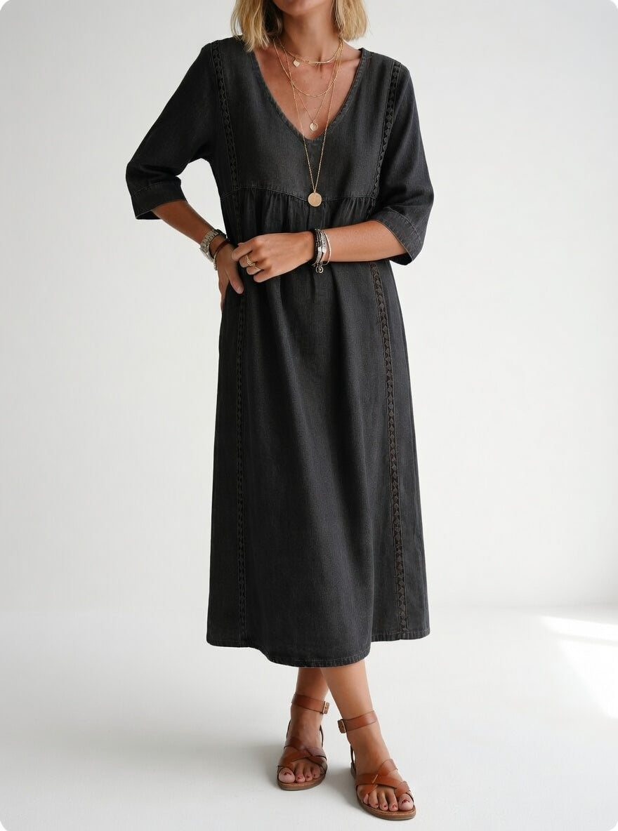 Lioréa™ — Vestido midi fluido, informal y elegante