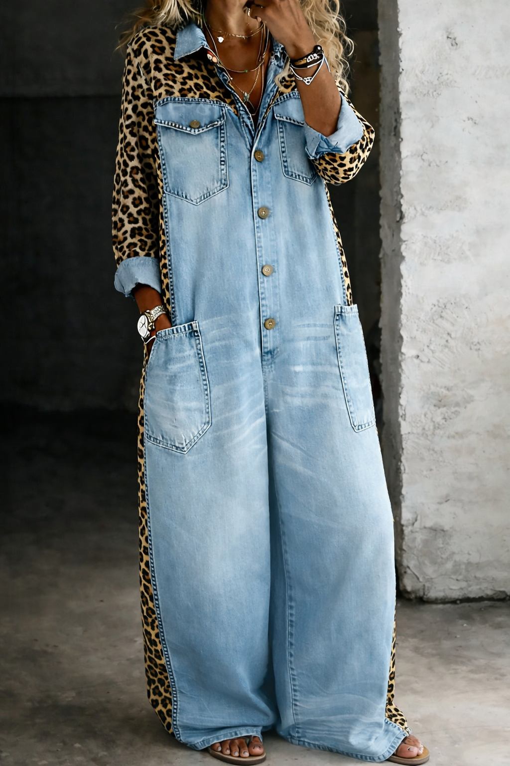 Amanda | Mono de denim de una sola pieza