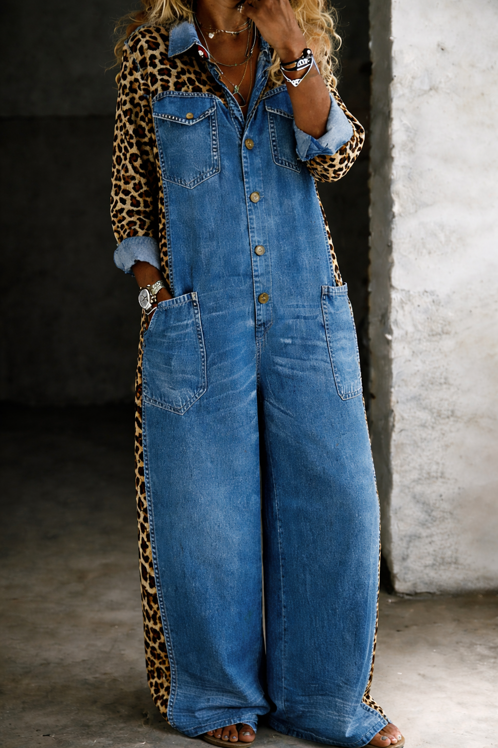Amanda | Mono de denim de una sola pieza