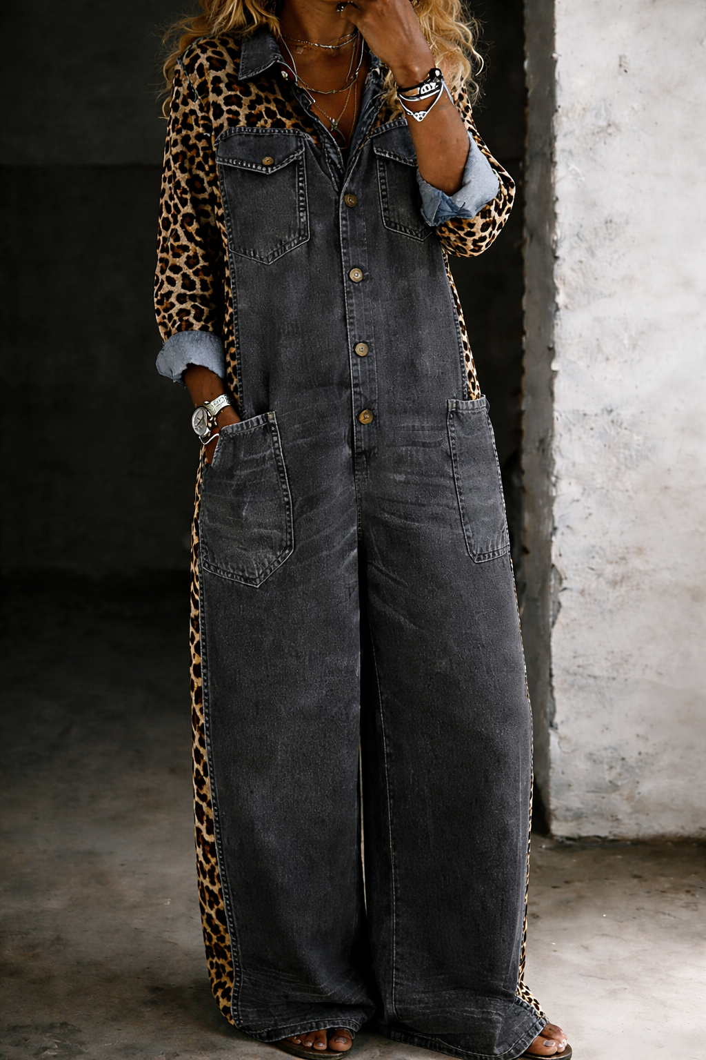 Amanda | Mono de denim de una sola pieza