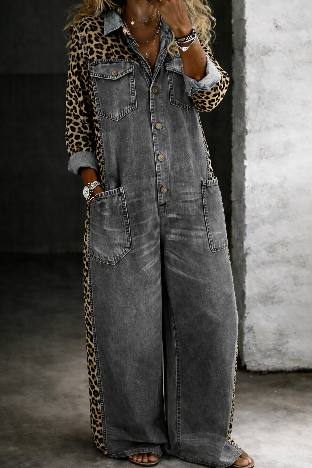 Amanda | Mono de denim de una sola pieza