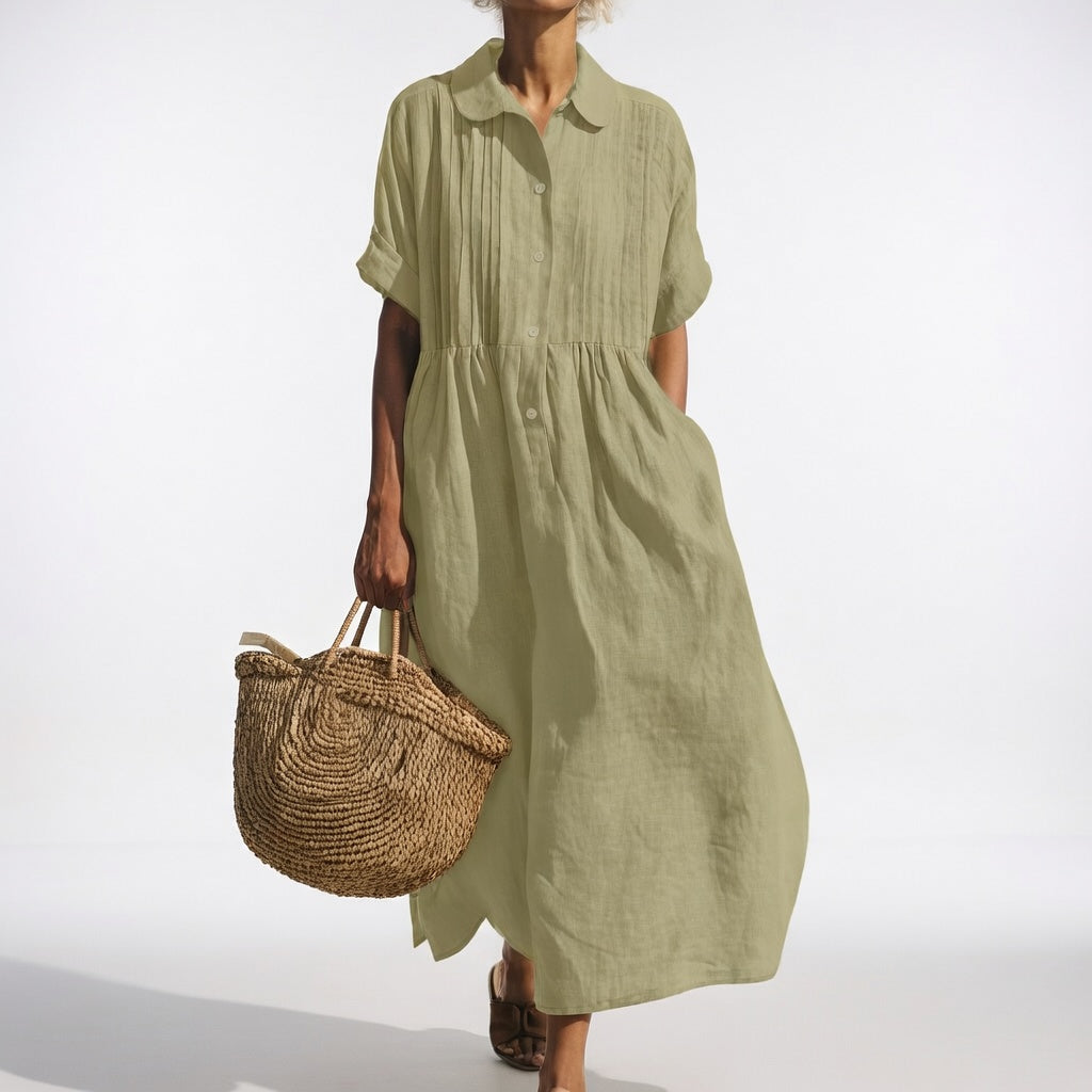 Lysandra™ - Vestido camisero vaporoso de verano