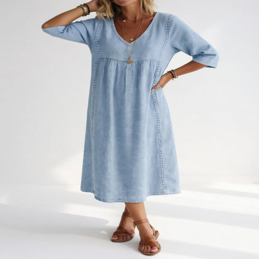 Lioréa™ — Vestido midi fluido, informal y elegante