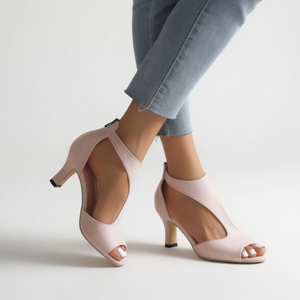 Damienne™ – Sandalias de tacón de ante, elegancia para la noche