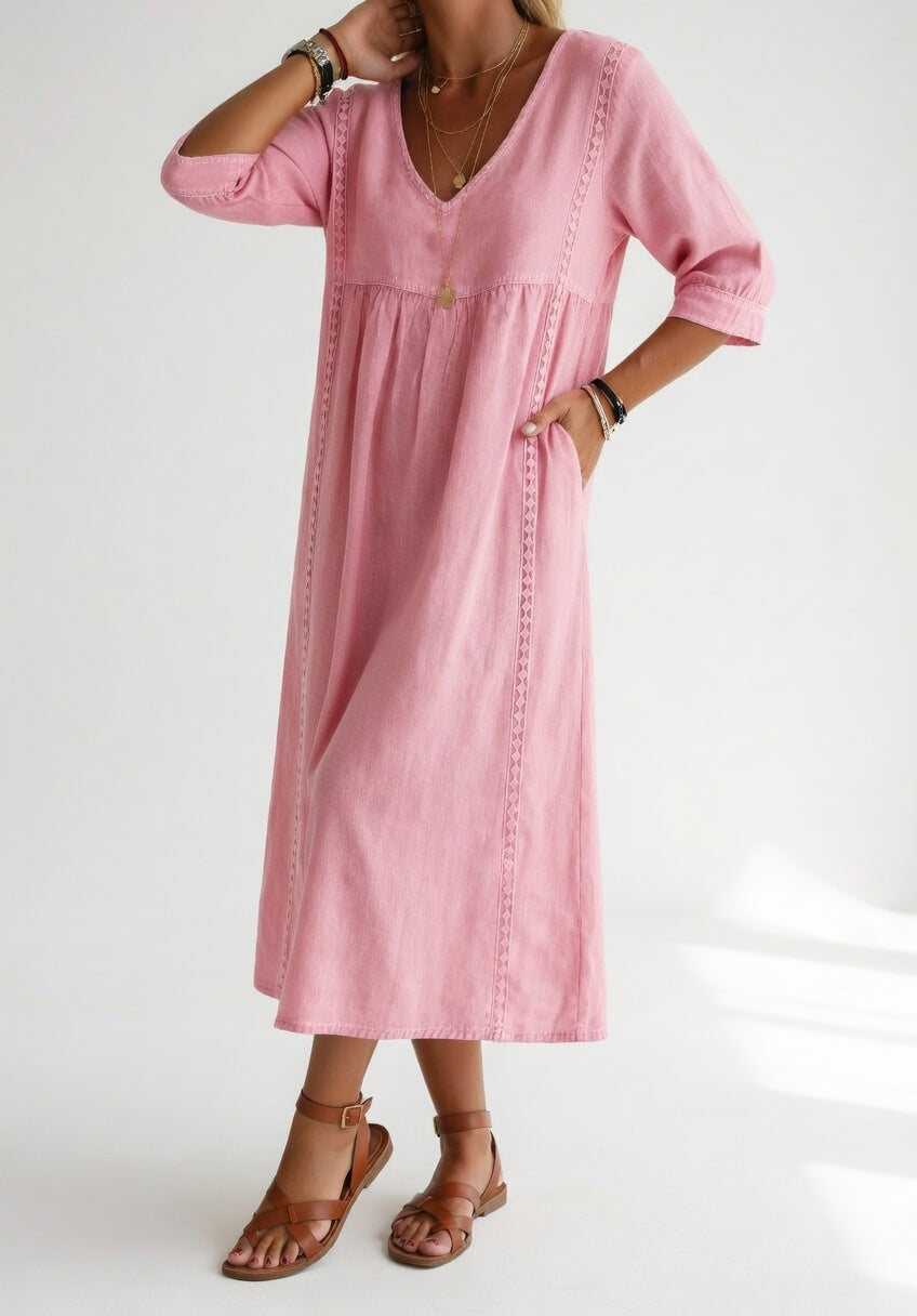 Lioréa™ — Vestido midi fluido, informal y elegante