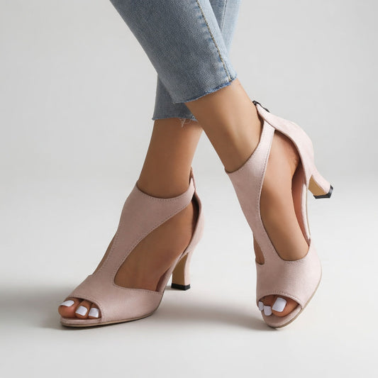 Damienne™ – Sandalias de tacón de ante, elegancia para la noche