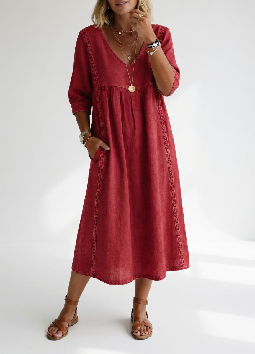 Lioréa™ — Vestido midi fluido, informal y elegante