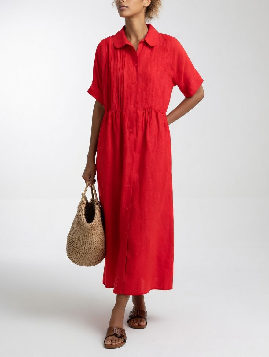 Lysandra™ - Vestido camisero vaporoso de verano