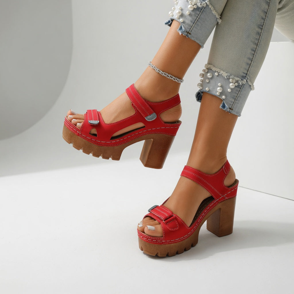 Célimène™ — Sandalias de tacón grueso con plataforma y estilo urbano