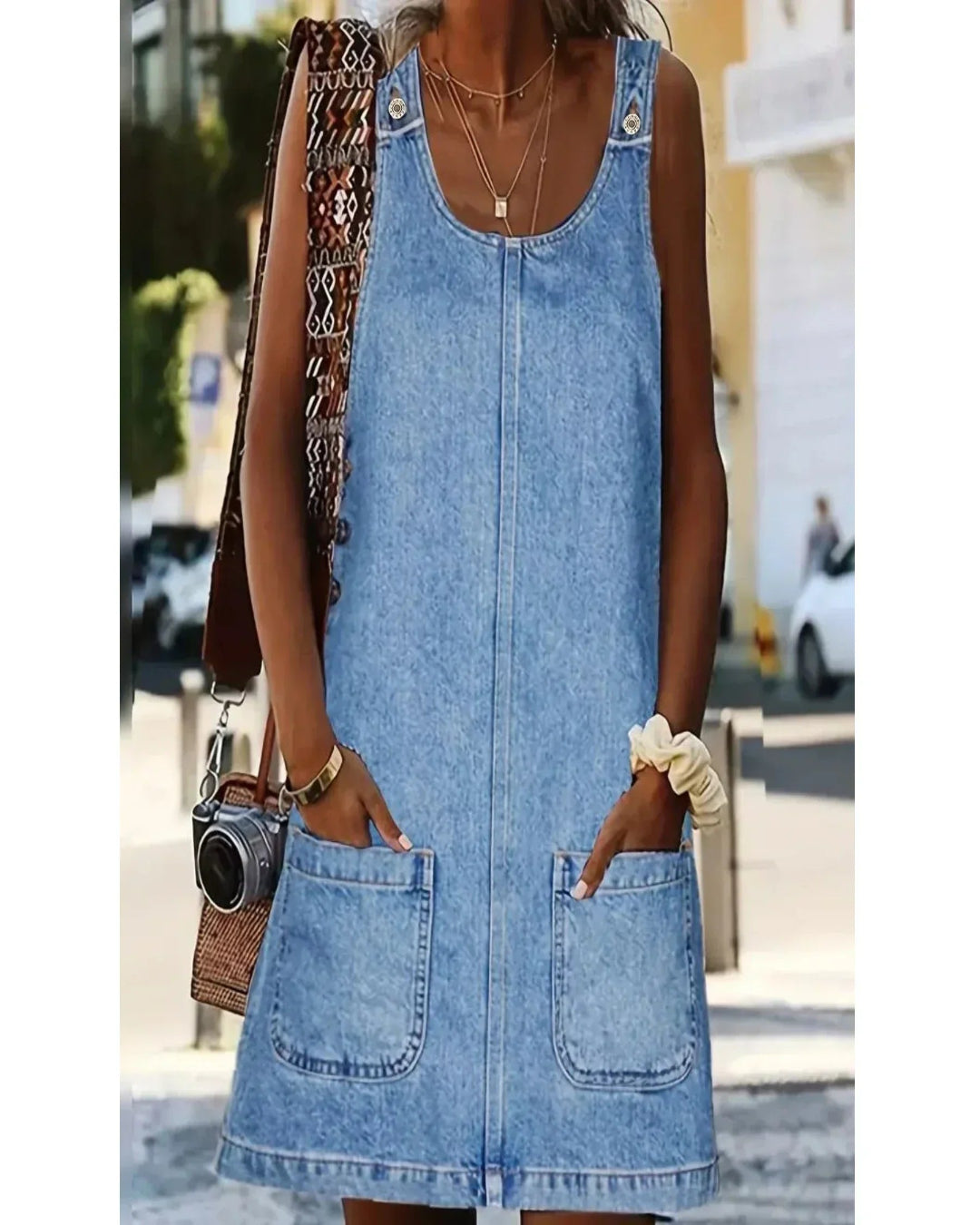 Saylor | Vestido informal con efecto vaquero
