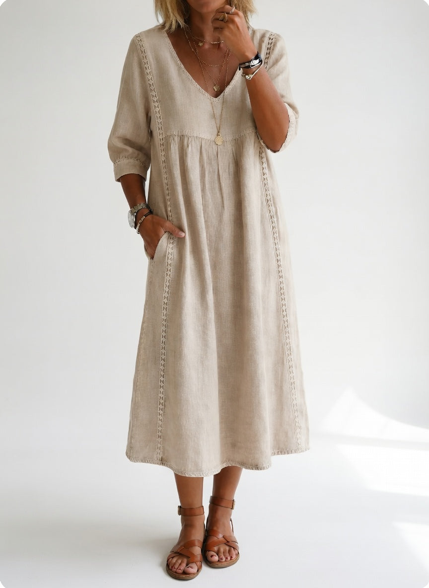 Lioréa™ — Vestido midi fluido, informal y elegante
