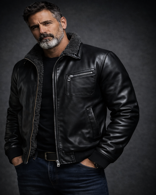 Soki| Chaqueta De Cuero Con Forro