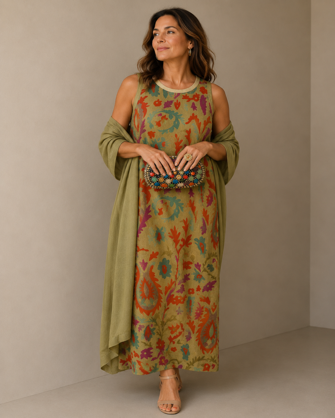 Isabella | Vestido de Noche con Stola Elegante
