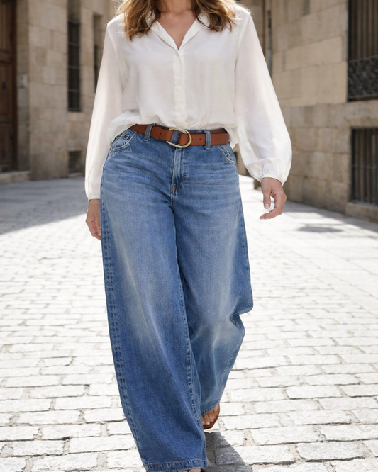 Marta| Vaqueros Vintage Cintura Alta Y Pierna Ancha