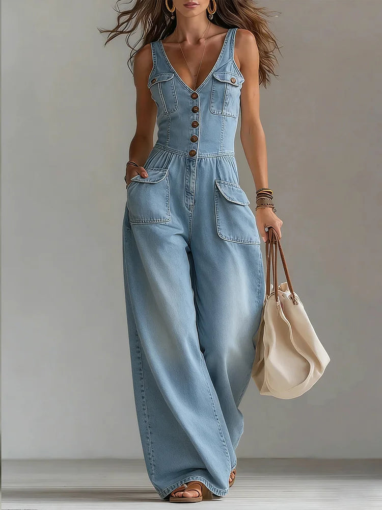 Sophie | Mono holgado de denim de estilo informal