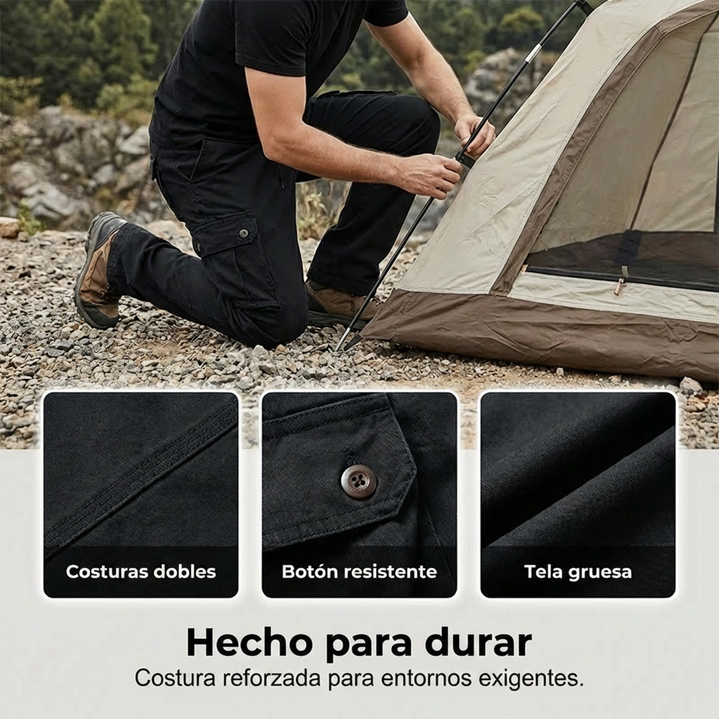 Pantalón Cargo Multi-Bolsillos Premium