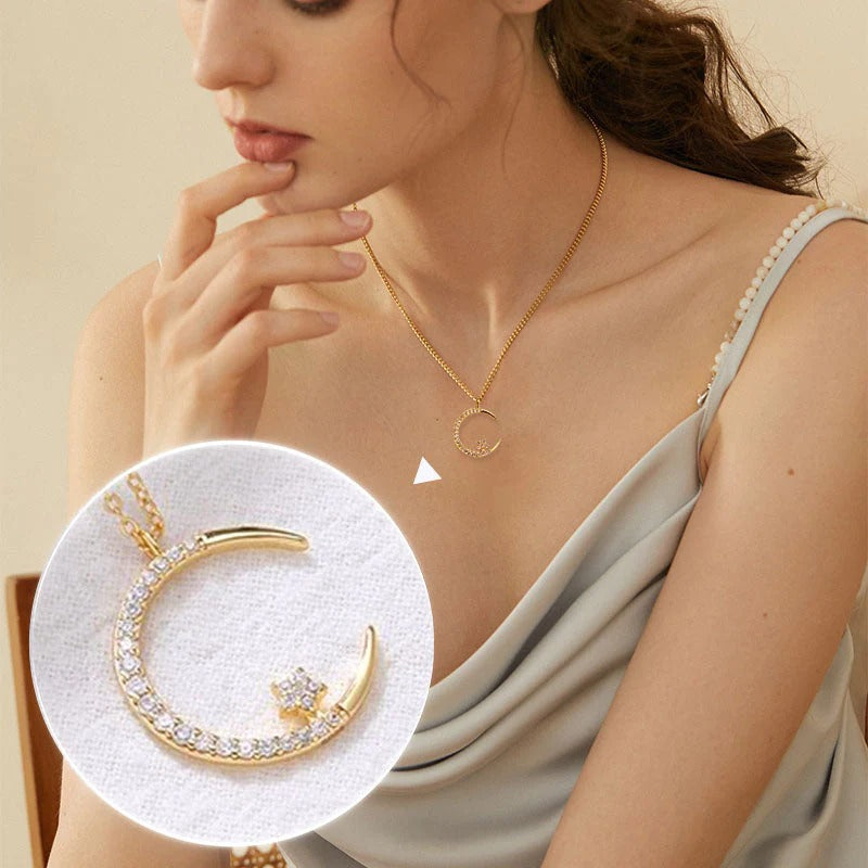 Marsh| Collar De Luna Y Estrella Brillante