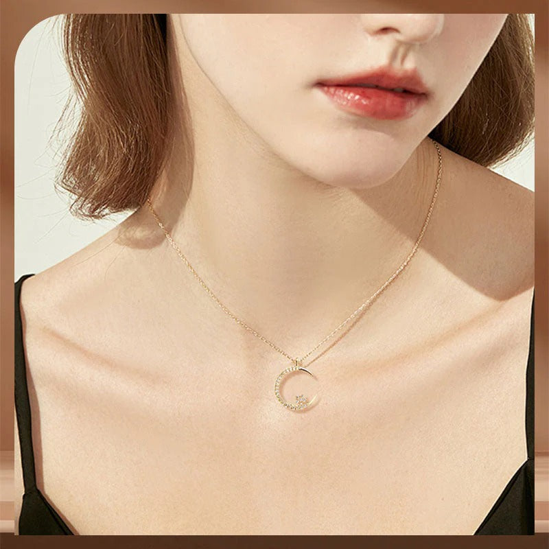 Marsh| Collar De Luna Y Estrella Brillante