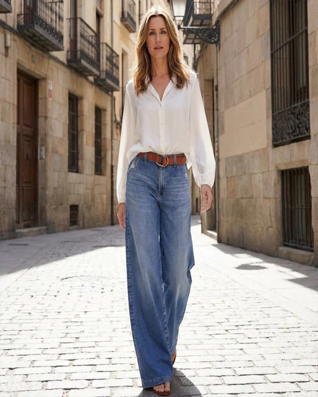 Marta| Vaqueros Vintage Cintura Alta Y Pierna Ancha