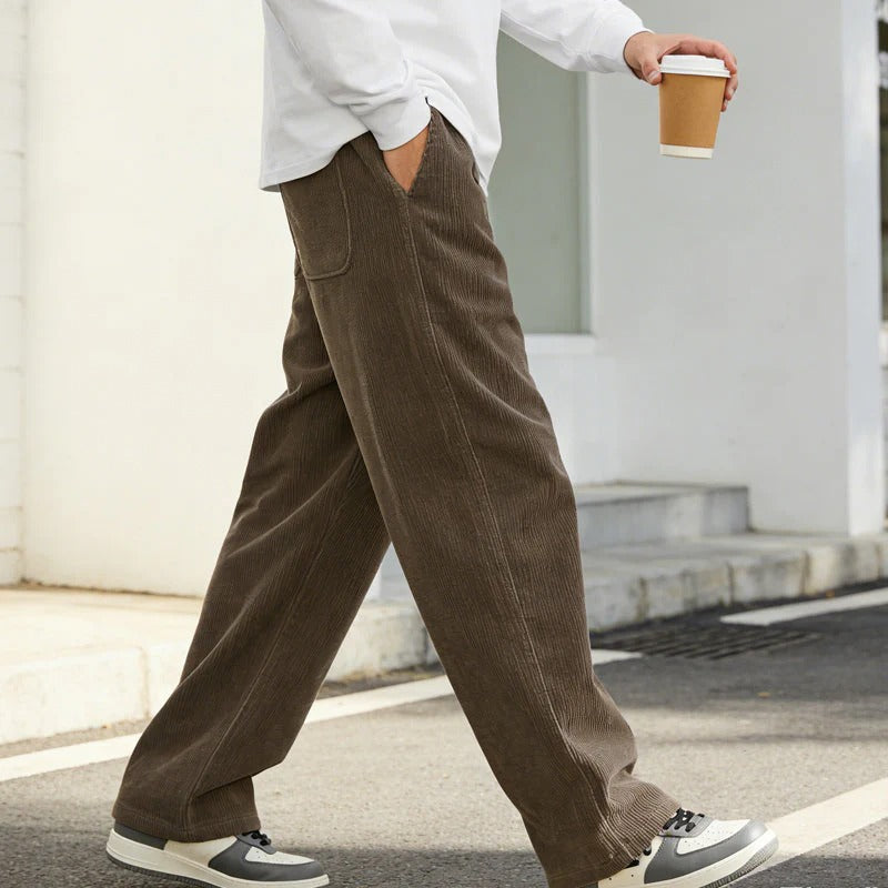 James|  Pantalon Ancho Con Cordón Y Bolsillos