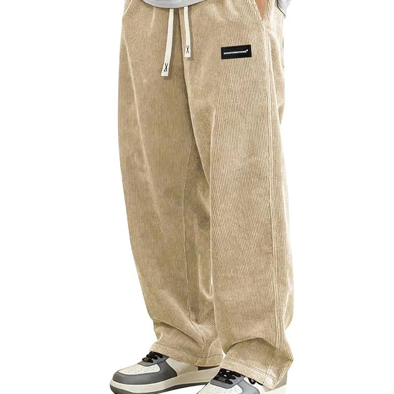 James|  Pantalon Ancho Con Cordón Y Bolsillos