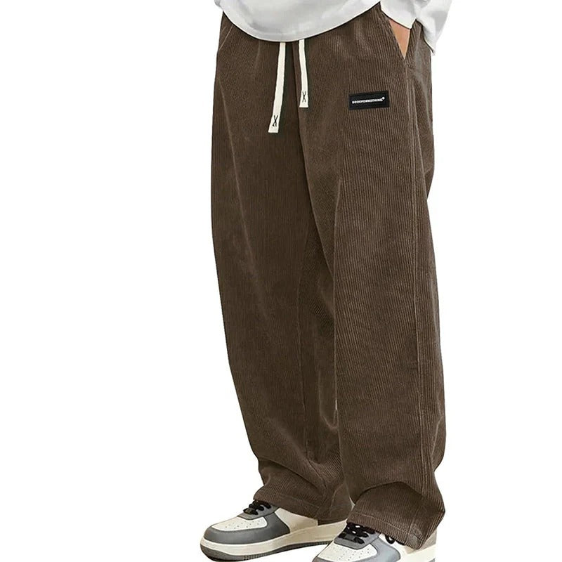James|  Pantalon Ancho Con Cordón Y Bolsillos
