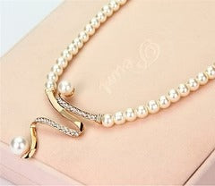 Luxury| Collar De Perlas + Conjunto De Pendientes