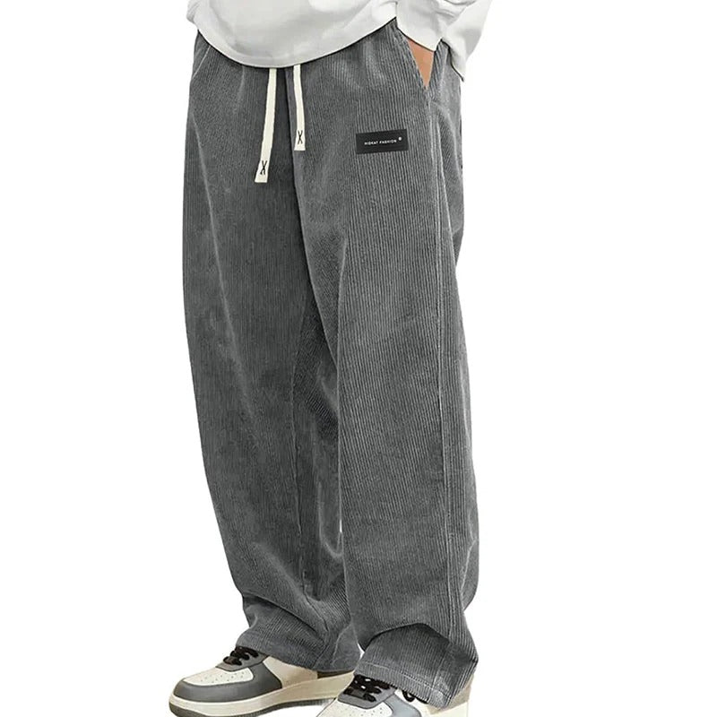 James|  Pantalon Ancho Con Cordón Y Bolsillos