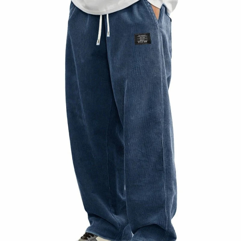 James|  Pantalon Ancho Con Cordón Y Bolsillos