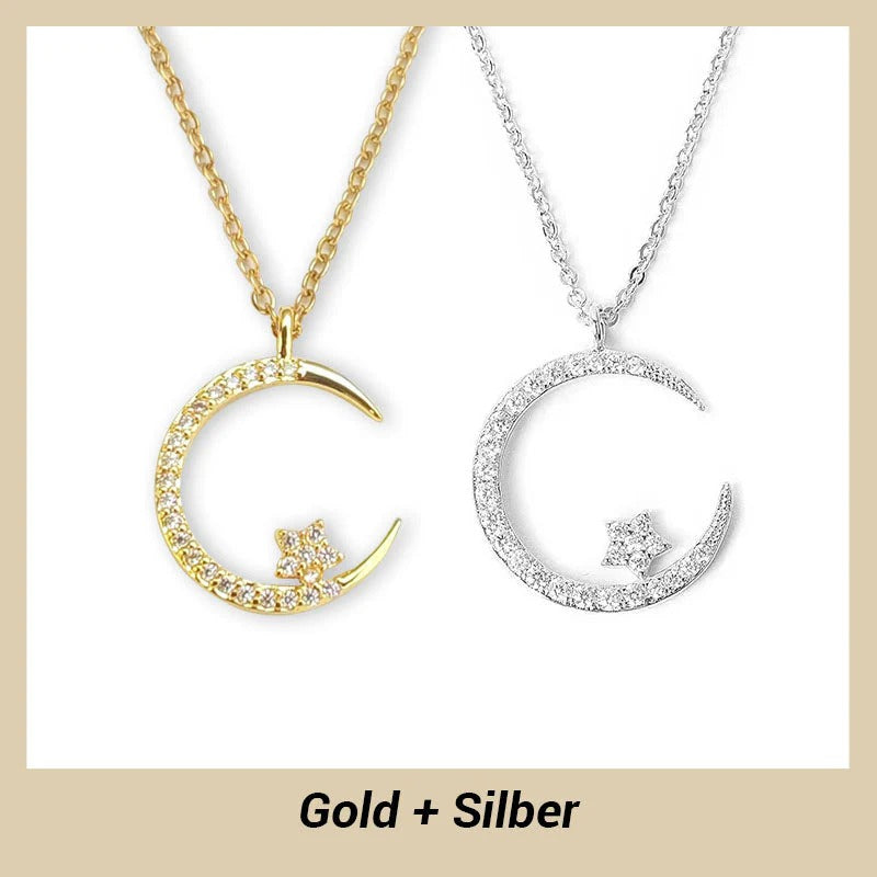 Marsh| Collar De Luna Y Estrella Brillante