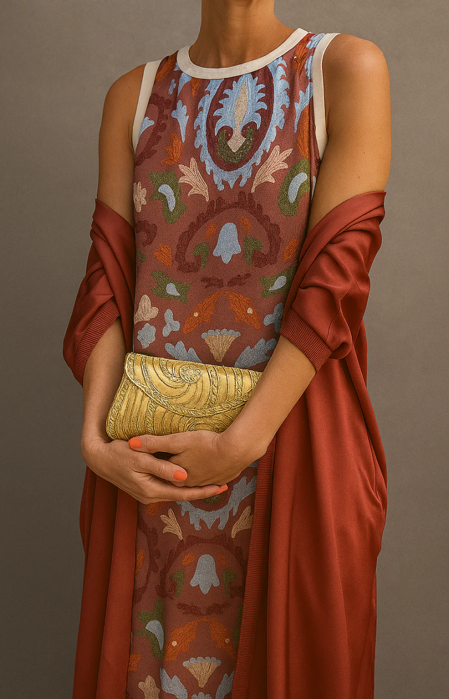 Isabella | Vestido de Noche con Stola Elegante