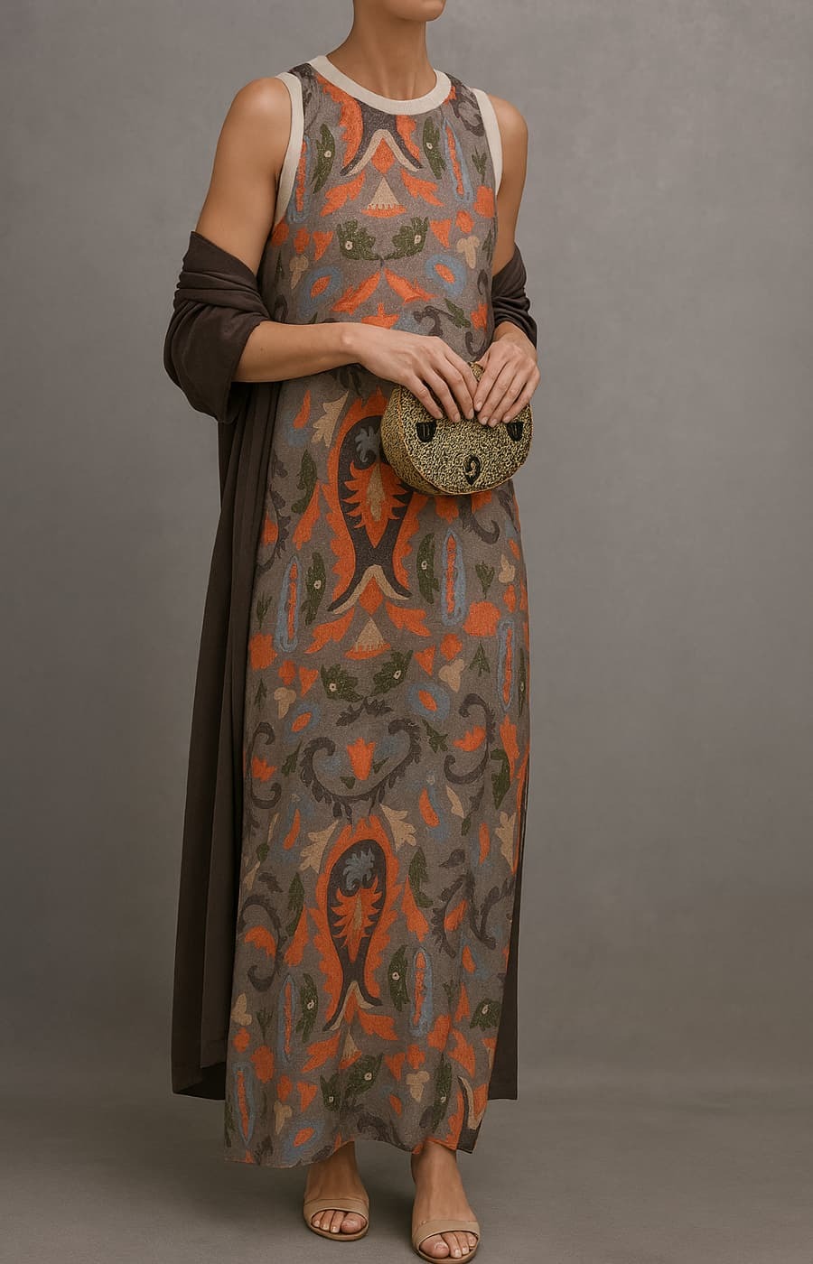 Isabella | Vestido de Noche con Stola Elegante
