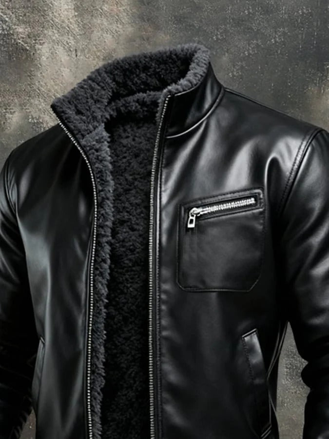 Soki| Chaqueta De Cuero Con Forro