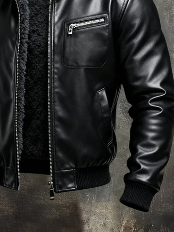 Soki| Chaqueta De Cuero Con Forro