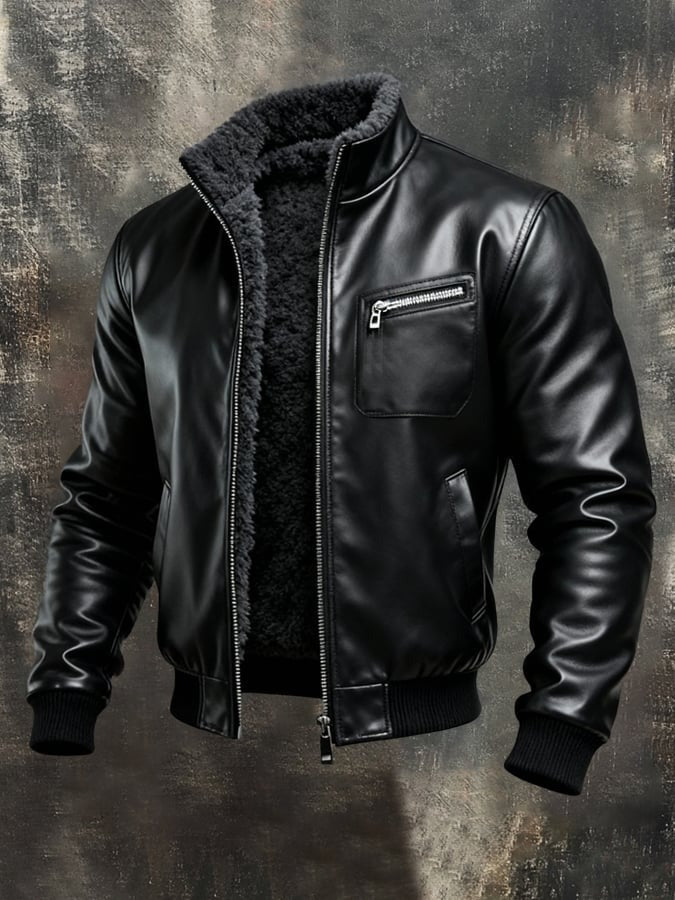 Soki| Chaqueta De Cuero Con Forro
