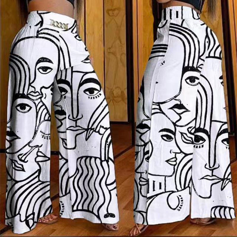 Évelyne™ — Pantalones Anchos de Cintura Alta con Efecto Moldeador