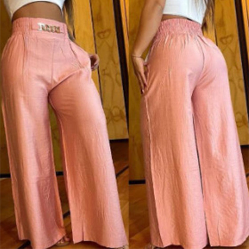 Évelyne™ — Pantalones Anchos de Cintura Alta con Efecto Moldeador
